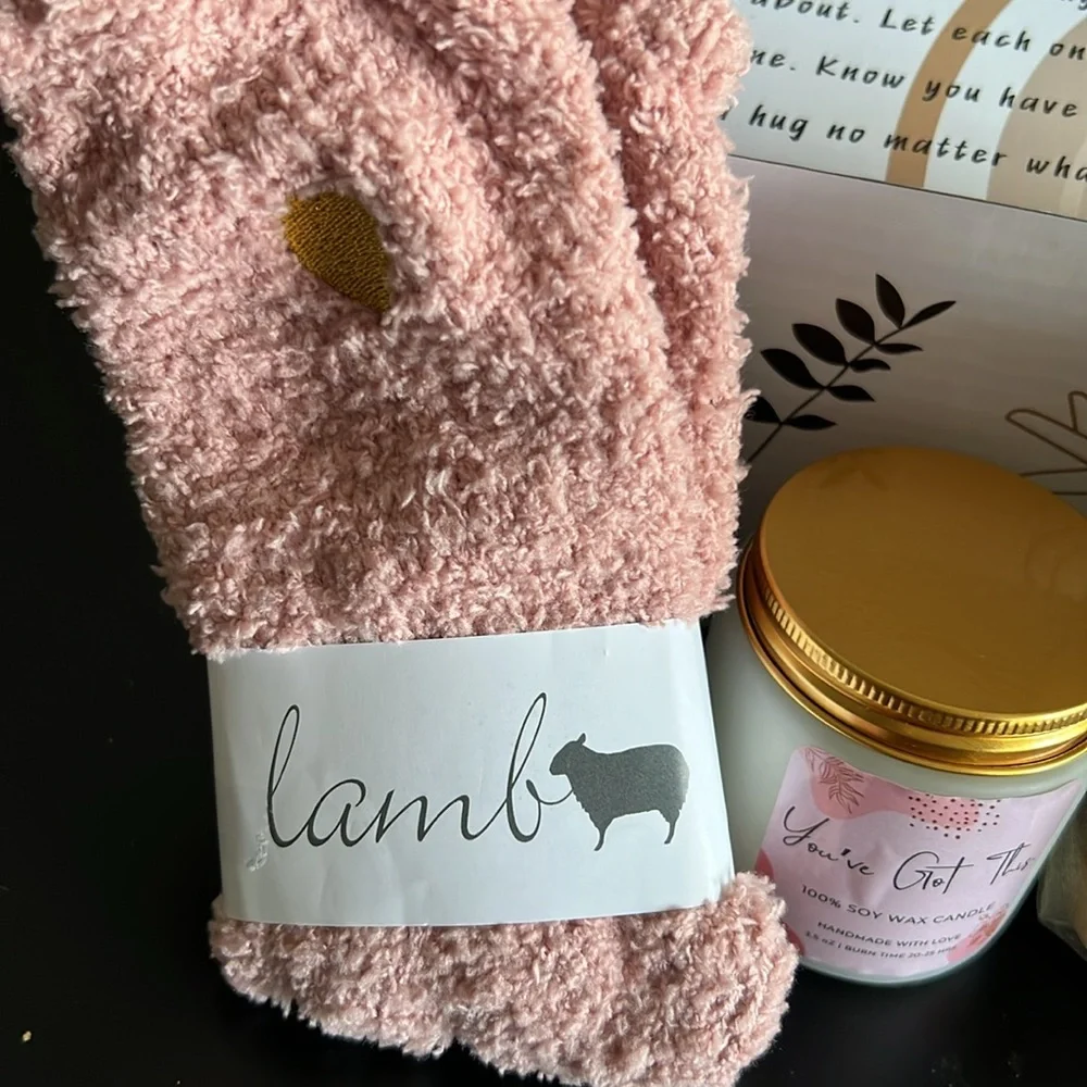 L.A.M.B. Pink Cozy Sock & Spa Gift Set with Mug
